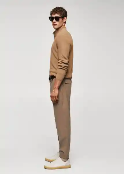 Pantalón Murlo Beige Talla 38 Hombre Mango