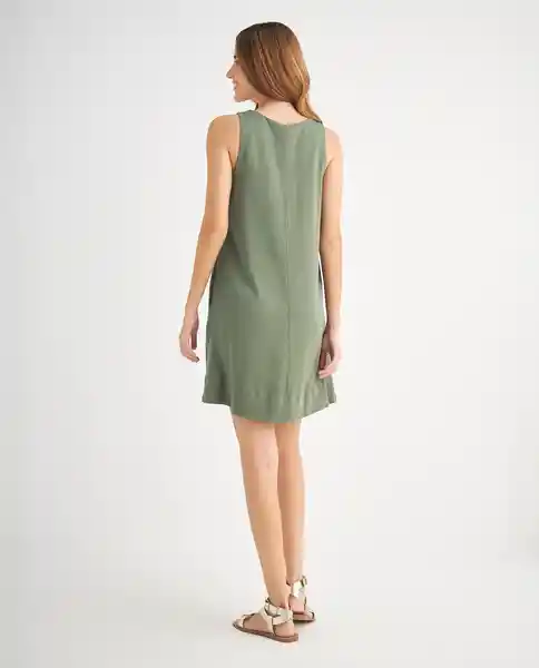 Vestido Verde Ciprés Oscuro Talla M 699F009 Esprit