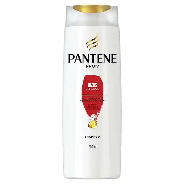 PANTENE Shampoo para cabello dañado Pantene Rizos Definidos con Pro-Vitaminas Aceite de Coco y Omega 9 200 ml