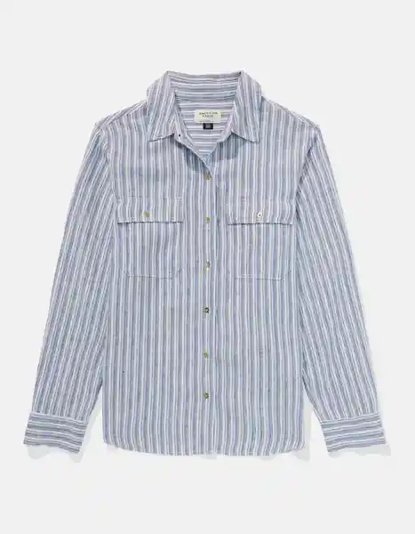 Camisa Mujer Azul Talla MEDIUM 6146400 American Eagle