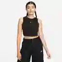 Nike Crop Nsw Essntl Rib Tank Mujer Negro XS