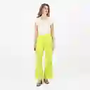 Pantalón Tiro Alto Bota Flare Verde Talla 12 - 568029