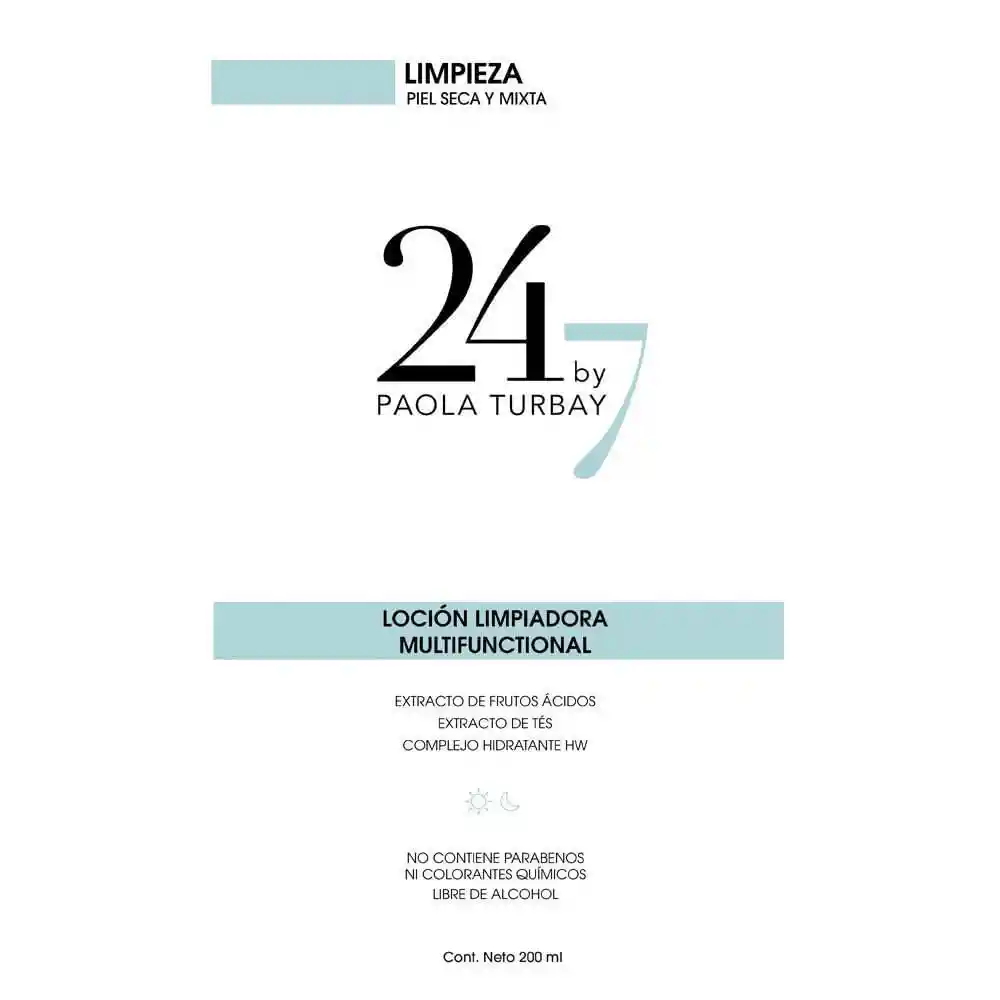 24-7 By Paola Turbay Crema Limpiadora Tónico+Detox