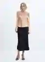 Blusa Mafalda Crudo Talla S Mujer Mango