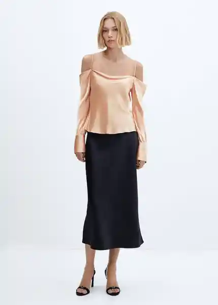 Blusa Mafalda Crudo Talla S Mujer Mango