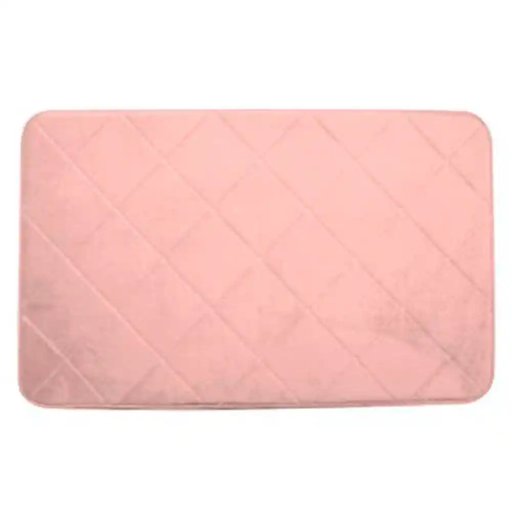 Tapete Baño Memory Foam 40 X 60 Cm Rosado Krea