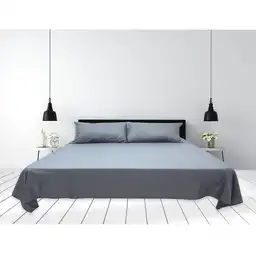 Sábana Cama Sencilla Gris Claro Empaque Tela