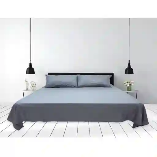 Sábana Cama Sencilla Gris Claro Empaque Tela