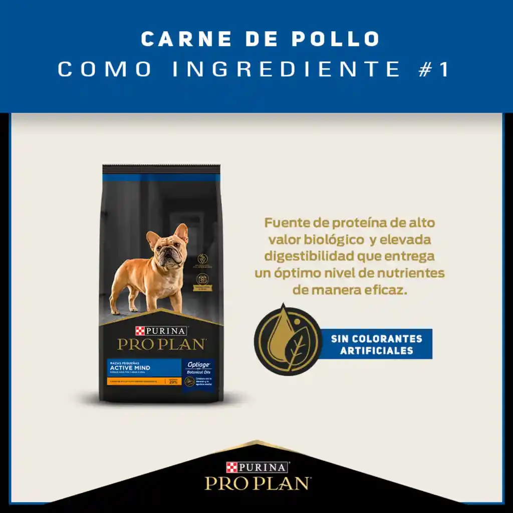 Comida para Perros adultos +7 años razas pequeñas Purina Pro Plan x 1 kg