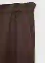 Pantalón Cel Chocolate Talla M Mujer Mango