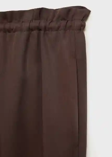 Pantalón Cel Chocolate Talla M Mujer Mango
