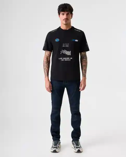 Camiseta Hombre Negro Talla XXL 842G090_NEG194004 Americanino