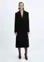 Abrigo Poderio Negro Talla L Mujer Mango