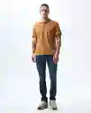Camiseta Hombre Café Talla M 801G008_CAF161336 Americanino