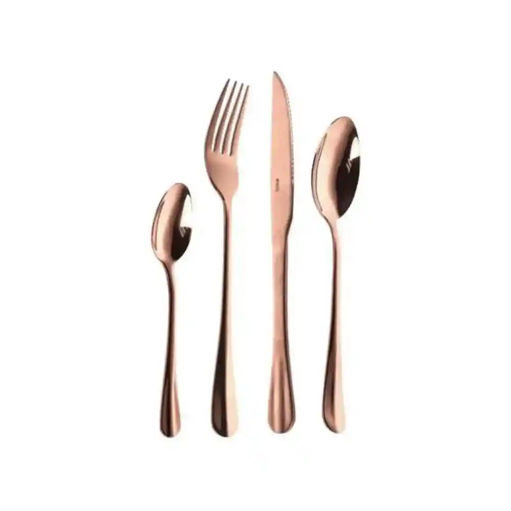 Juego 24 Pzs Cubierto Acero Inoxidable Capri Copper Kw Sm1441c