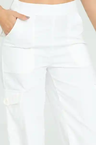 Pantalón Cargo Tech Color Blanco Crudo Talla 8 Ragged