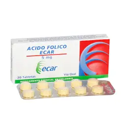 Ecar Ácido Fólico (5 mg)  