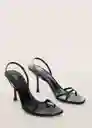 Sandalias Mika Negro Talla 39 Mujer Mango