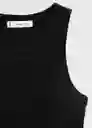 Top Boni Negro Talla XS Mujer Mango