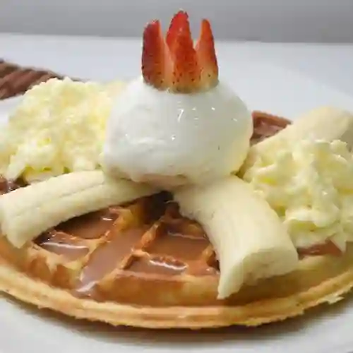 Waffle con Base de Arequipe