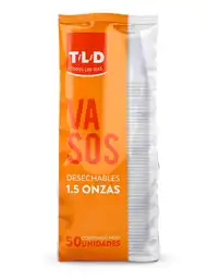 T/L/D Todos Los Días Copas Blancas Desechables (especial aguardiente)