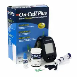 On Call Plus Kit Glucómetro Monitor de Glucosa