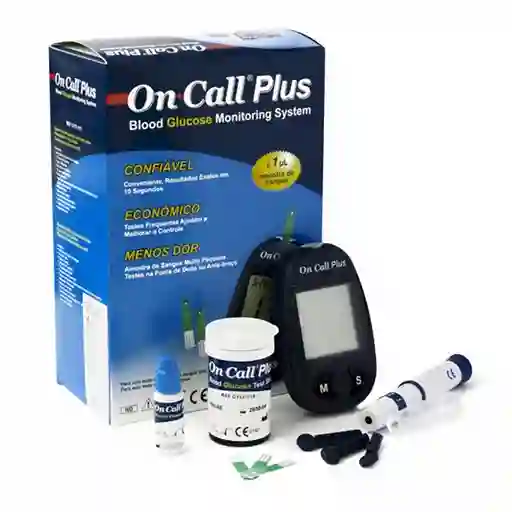 On Call Plus Kit Glucómetro Monitor de Glucosa