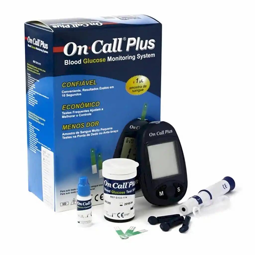 On Call Plus Kit Glucómetro Monitor de Glucosa