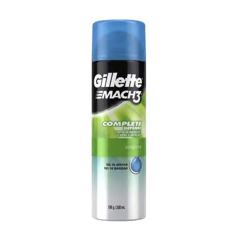Gel Para Afeitar Gillette Mach3 Sensitive Piel Sensible 200 mL