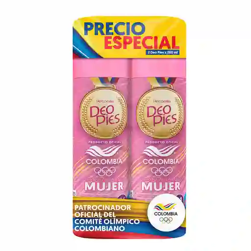 Oferta Desodorante Pies Deo Pies Mujer Spray X 260 X 2und