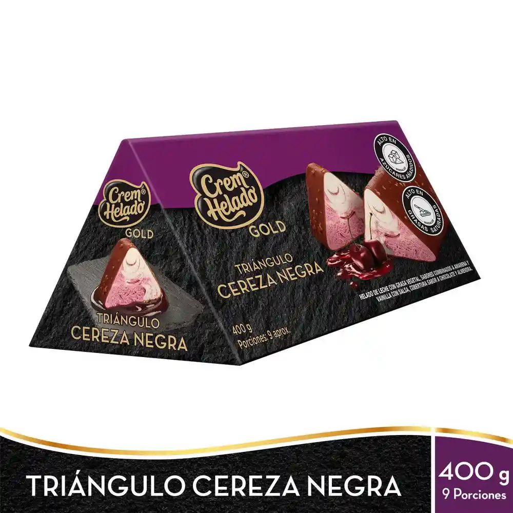  Crem Helado Triangulo Cereza Negra Helado 