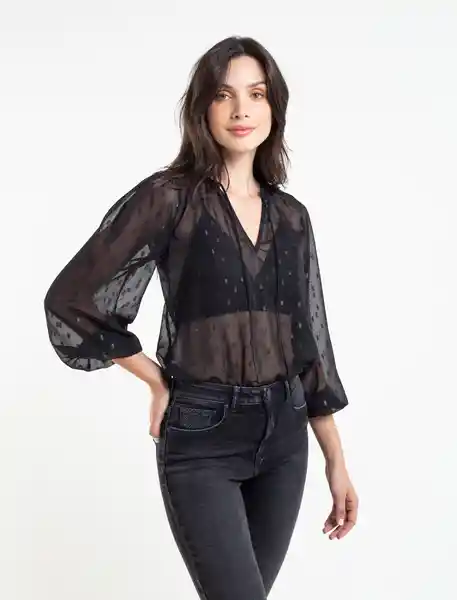  Camisa Lee Negro Puro Ultraoscuro Talla L Naf-Naf 