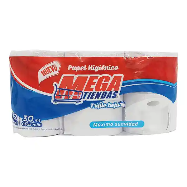 Papel Higiénico Triple/Hoja Megatiendas