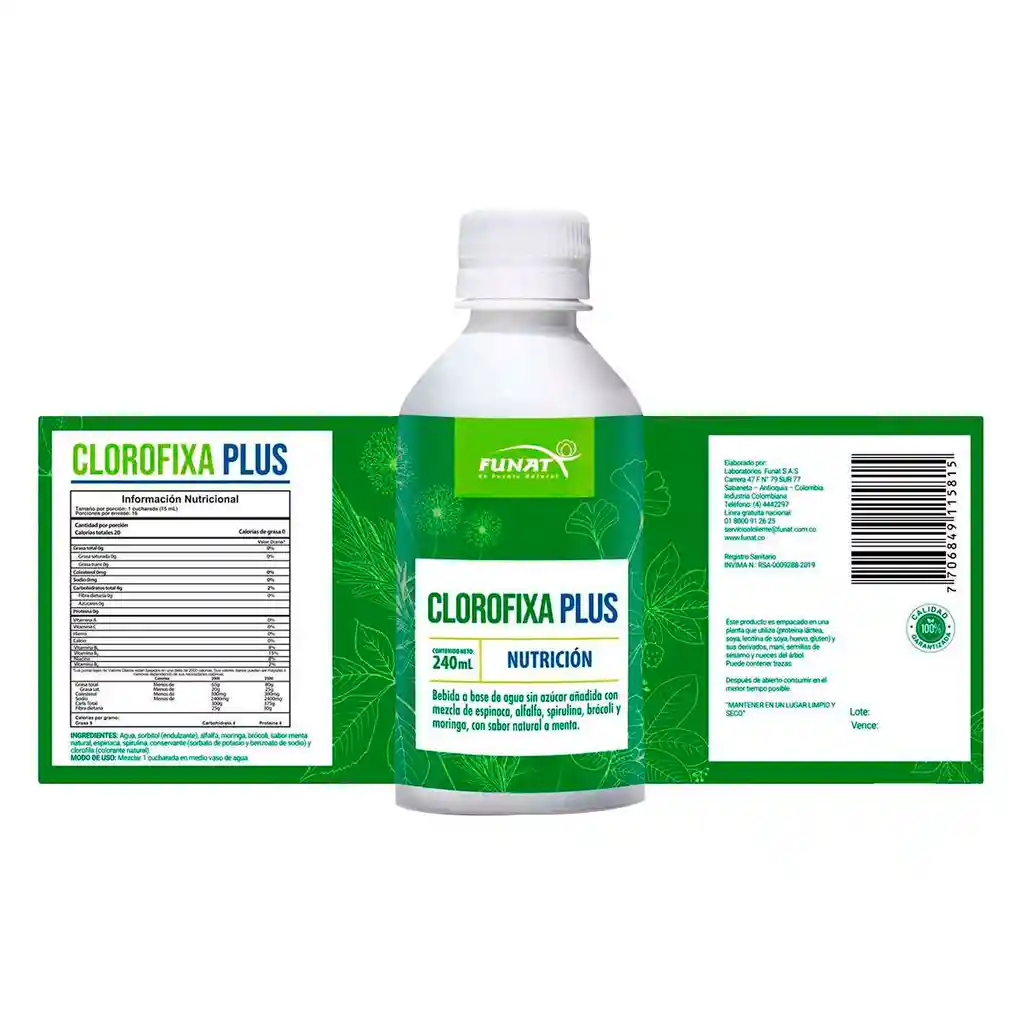 Funat Suplemento Vitamínico Clorofixa Plus