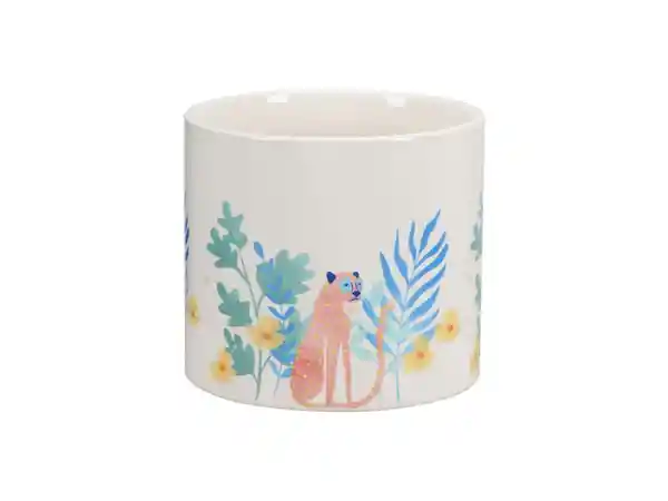 Maceta Decal Cerámica Blanco 14 x 12.5 Casaideas