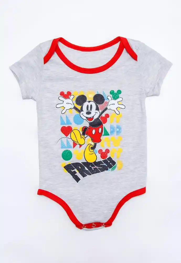 Body Manga Corta 9/12meses-gris