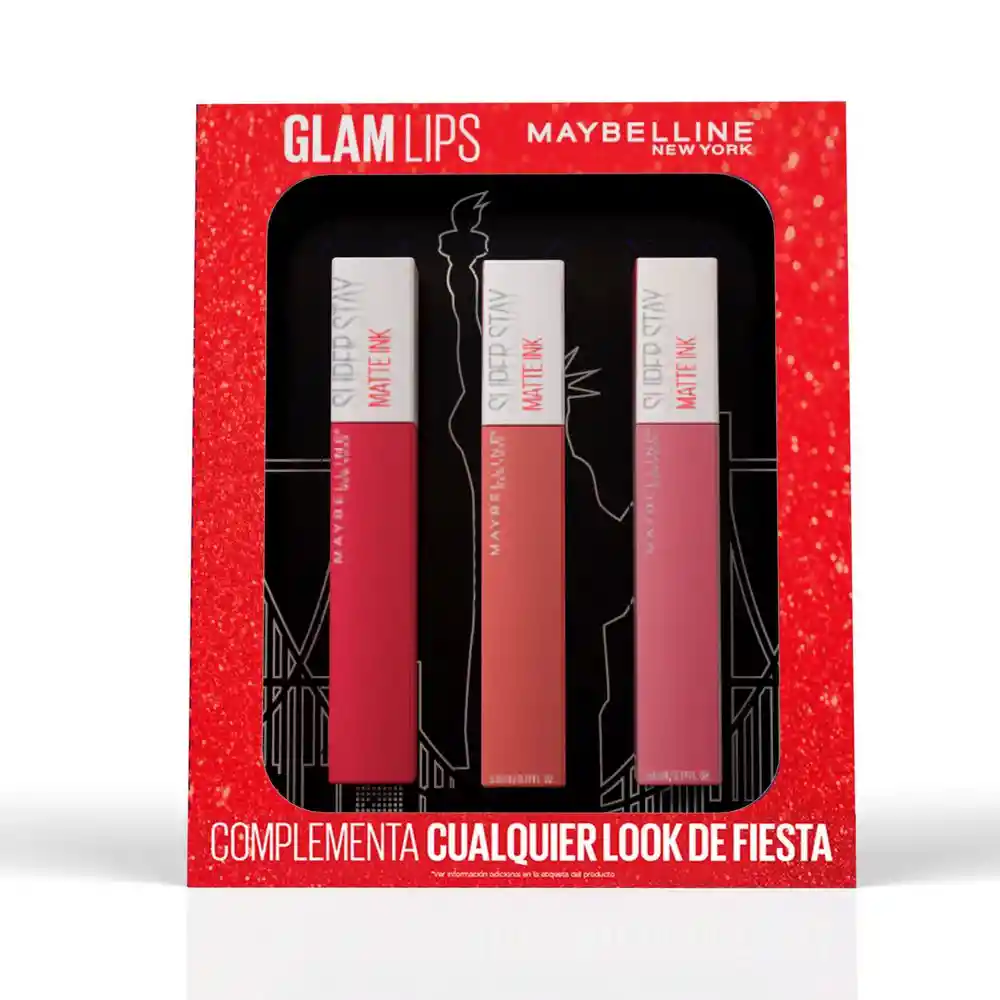 Pack 3 Labial Liquido Matte Ink Maybelline Yco01533
