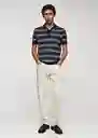 Camiseta Polo Raya Navy Talla S Hombre Mango