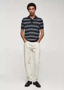 Camiseta Polo Raya Navy Talla S Hombre Mango