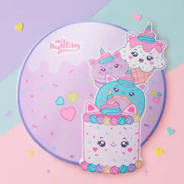 Mouse Pad Serie Mis Pastelitos Morado Miniso