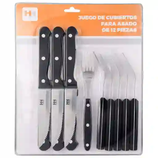 Set Cubiertos H&h 12 Piezas Kj08mb-12pcs