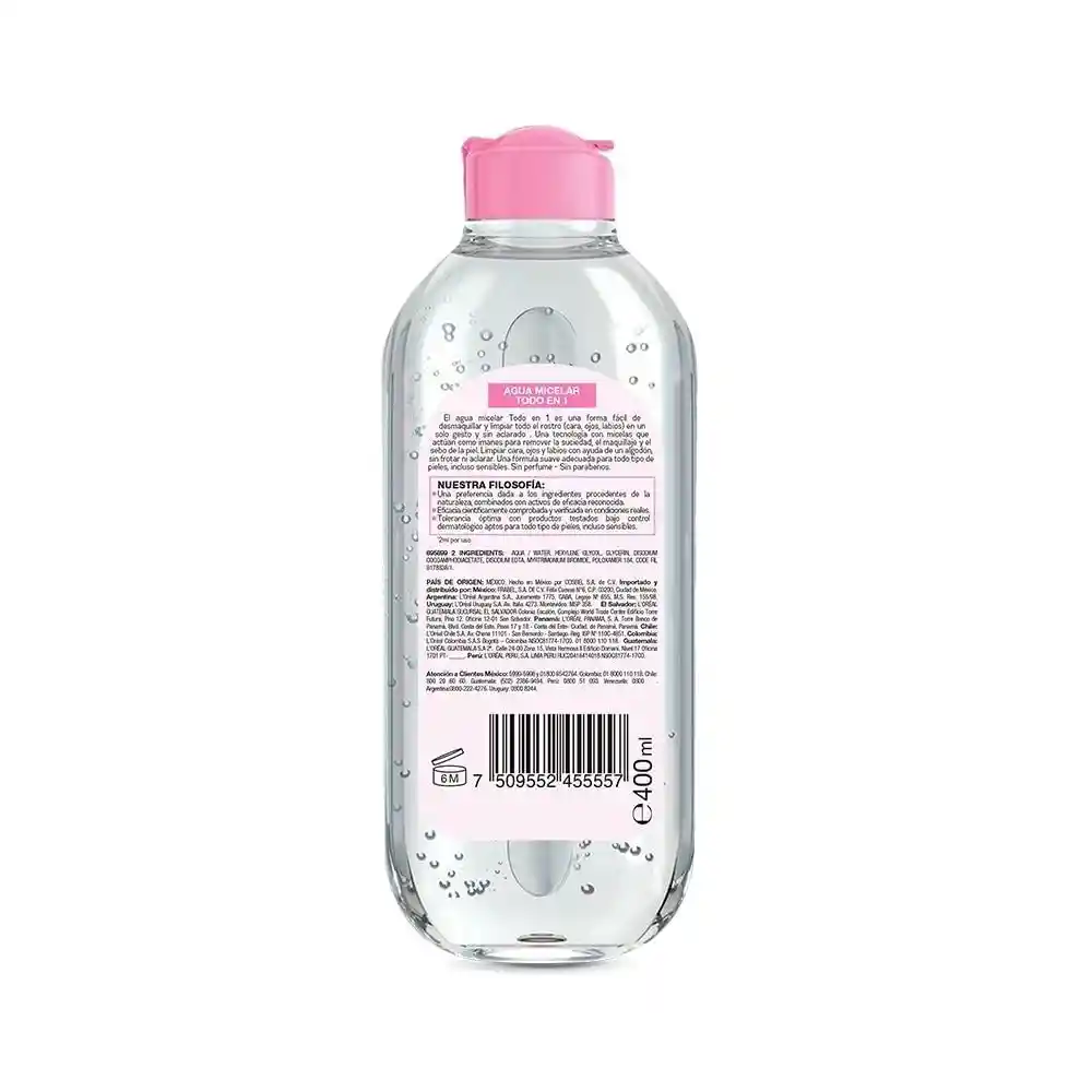 Garnier Agua Micelar Desmaquillante Todo en 1