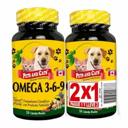 Pets And Cats Suplemento para Mascotas Omega 3 - 6 - 9