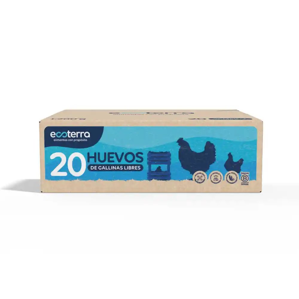 Huevos Ecoterra Gallinas Libre de Jaula 20und