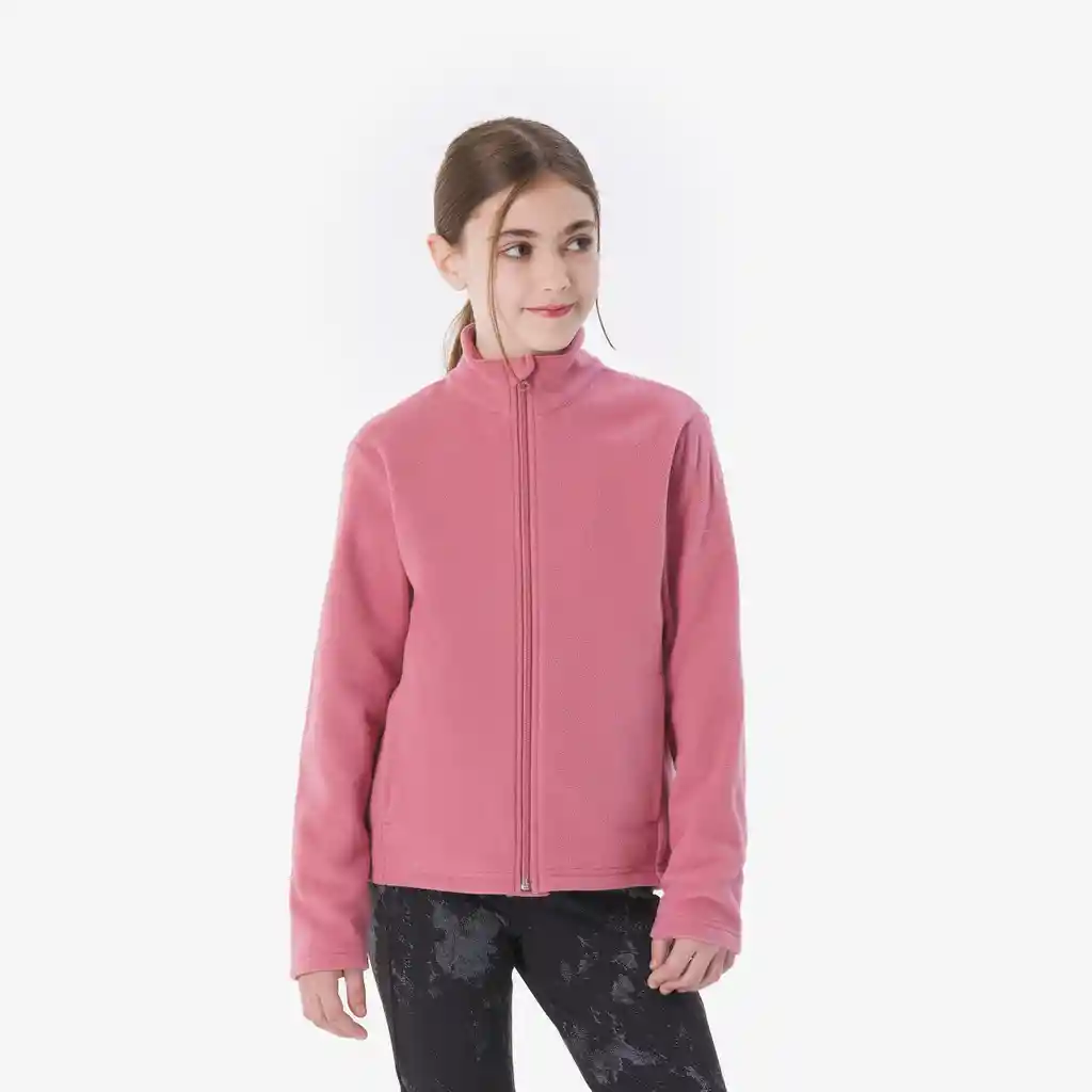 Chaqueta Polar de Senderismo Térmica Para Niños Quechua Mh100 - Rosado