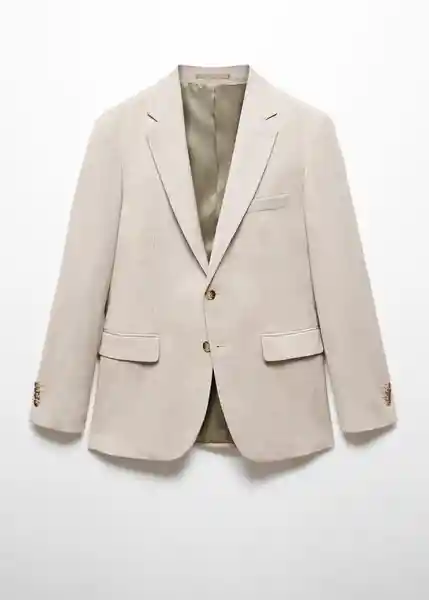 Blazer Americana Milan Beige Talla 46 Hombre Mango