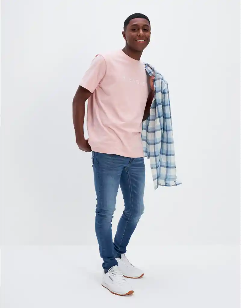 Camiseta Hombre Rosado Talla MEDIUM 400386611874 American Eagle