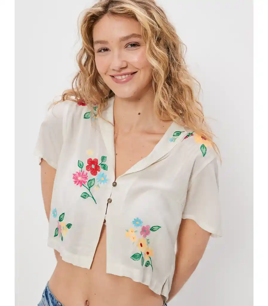 Camisa Mujer Blanco Talla XX-SMALL 400386767144 American Eagle