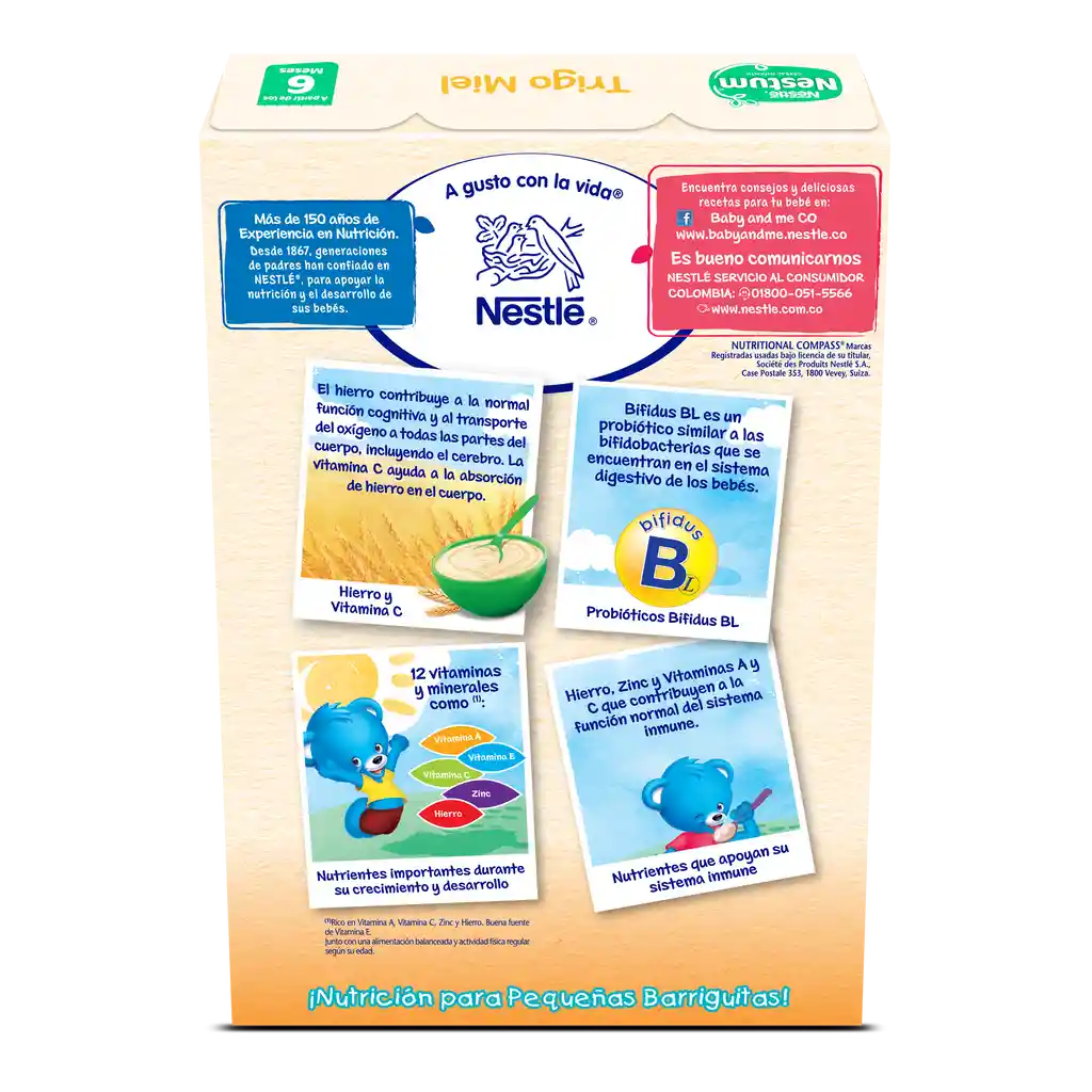 Cereal infantil NESTUM Trigo Miel x 200g
