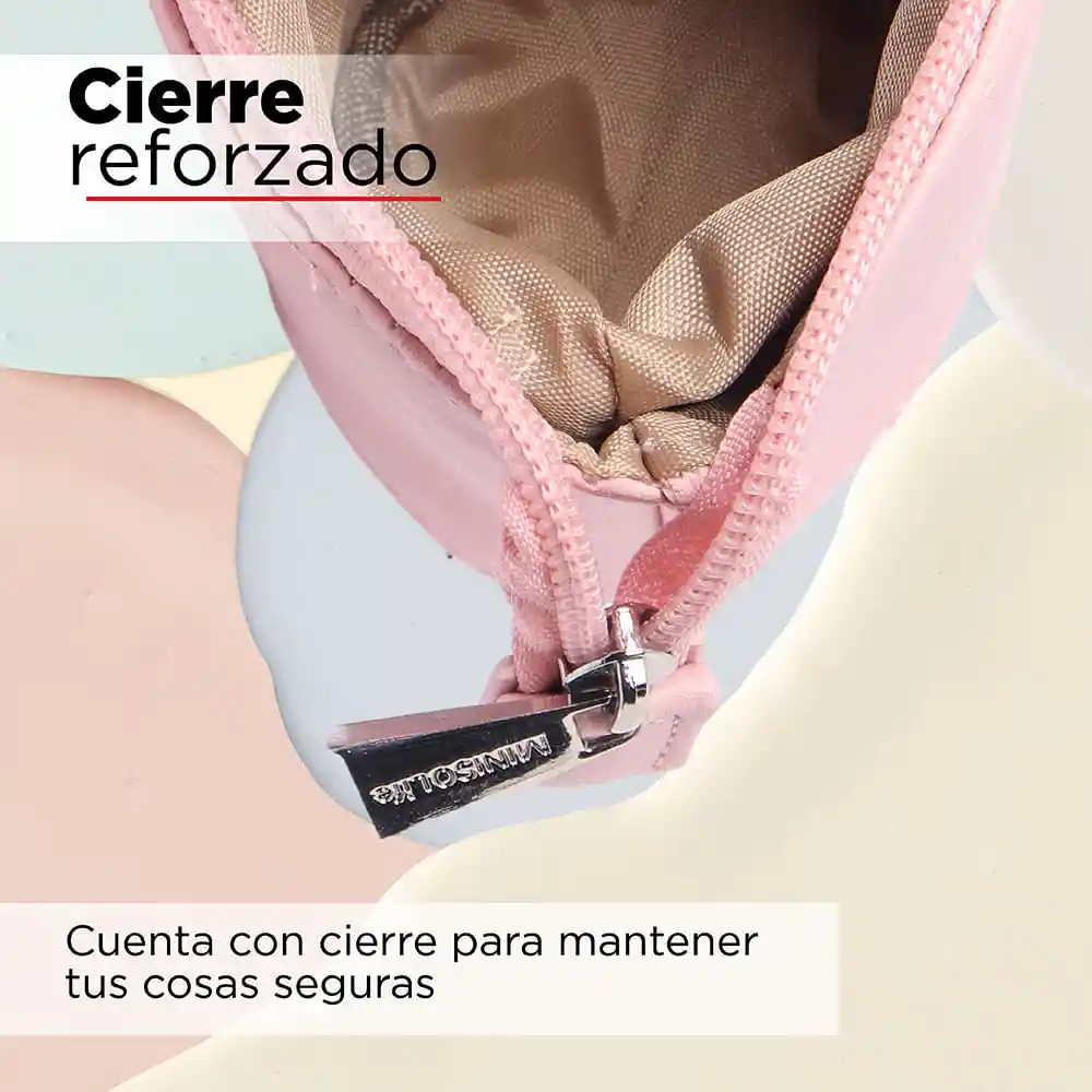 Miniso Bolsa Telescópica de Color Sólido Rosa